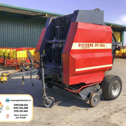 Rivierre Greenland RV186L - Ață - 80CP - Presa baloți rotunzi pe curele