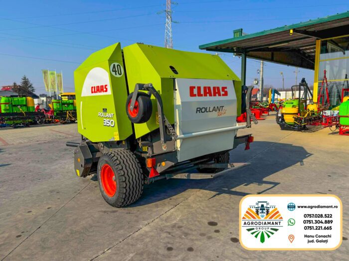 Claas ROLLANT 350 ROTOCUT - 2010 - Plasă - 120CP - Presa baloți rotunzi - imagine 3