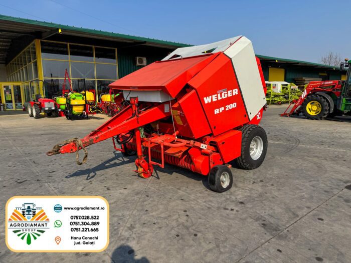 WELGER RP200 - Ață - 55CP - Presa baloți rotunzi pe tamburi - imagine 2