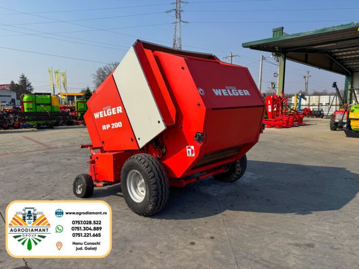 WELGER RP200 - Ață - 55CP - Presa baloți rotunzi pe tamburi - imagine 3