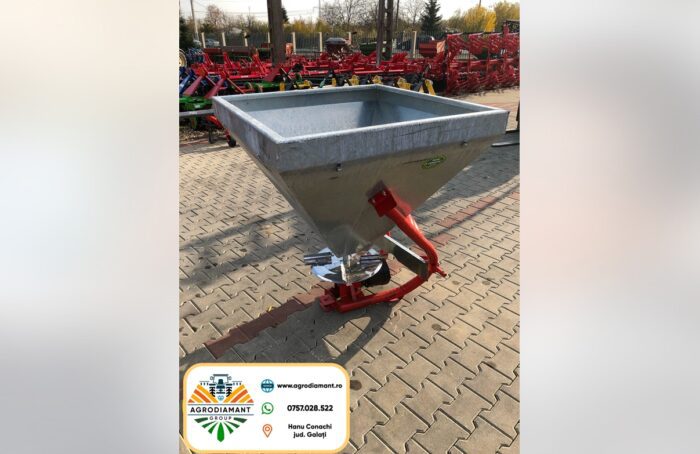 Distribuitor de îngrășământ 600L coif tablă zincată - imagine 3