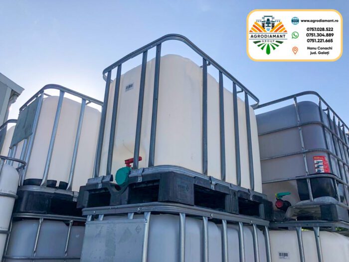 IBC 600L - bazin pentru apă cu cadru metalic
