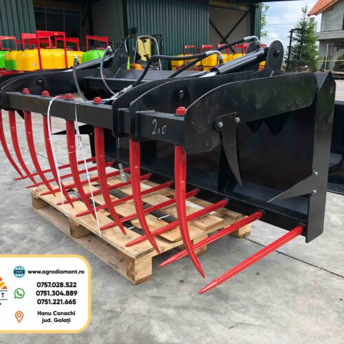 Furca încărcător crocodil cu 2 cilindri si prindere EURO pentru încărcător frontal - între 1.2 și 2.2 m