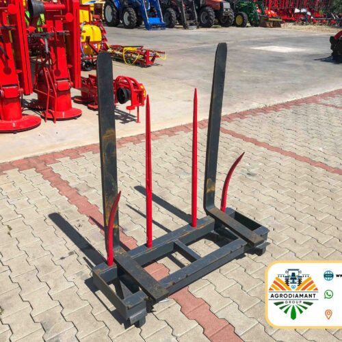 Set lame + furci pentru paleți 120x80x40 pentru încărcătoare frontale cu prindere EURO