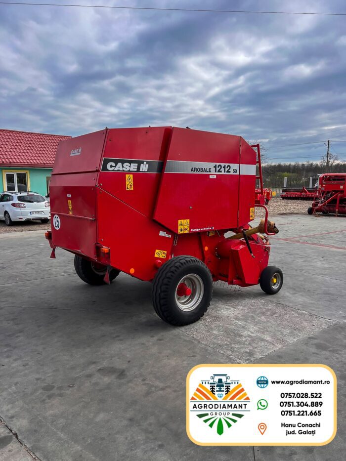 CASE AROBALE 1212SX - Ață - Pick-up 1.8m - 55CP - 1998 -Presa baloți rotunzi - imagine 4