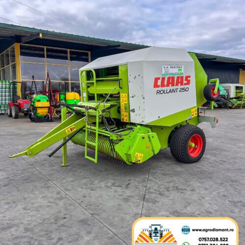 Claas ROLLANT 250 - 2004 - Ață & Plasă - Pick-up 2.1m - 80CP - Presa baloți rotunzi