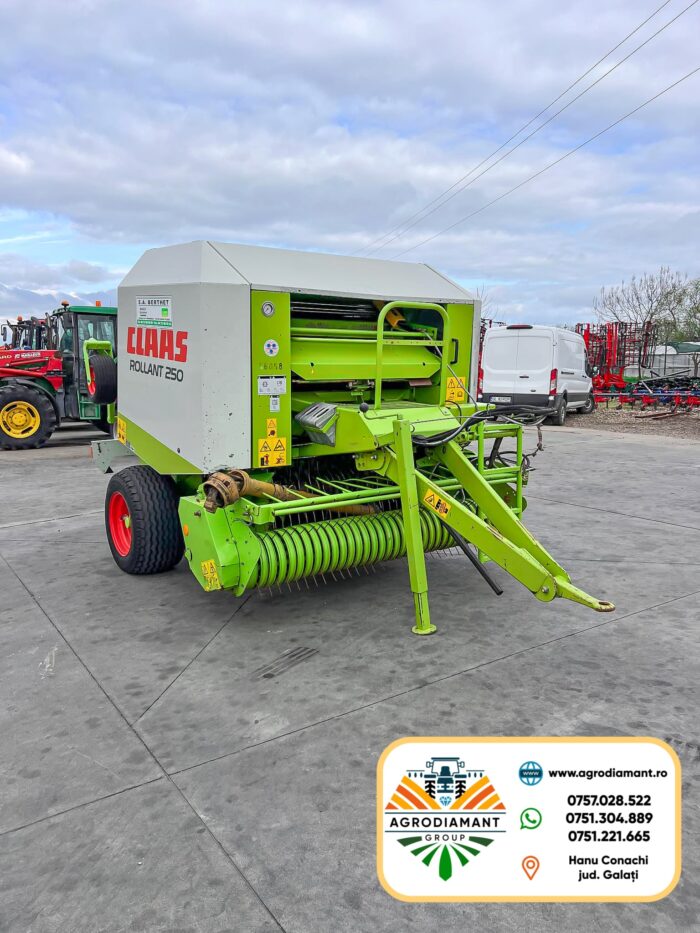 Claas ROLLANT 250 - 2004 - Ață & Plasă - Pick-up 2.1m - 80CP - Presa baloți rotunzi - imagine 4