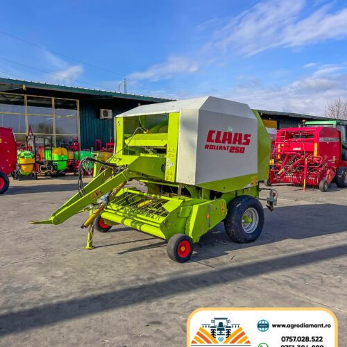 Claas ROLLANT 250 - 2000 - Ață - Pick-up 1.8m - 80CP - Presa baloți rotunzi