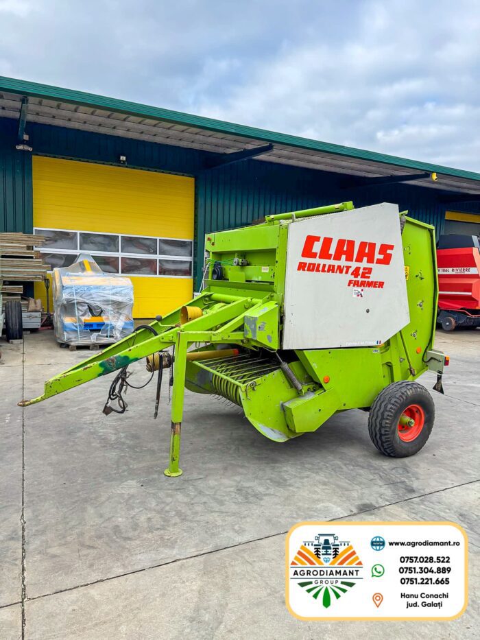Claas ROLLANT 42 FARMER - Ață - Pick-up 1.4m - 55CP - 1995 - Presa baloți rotunzi - imagine 2