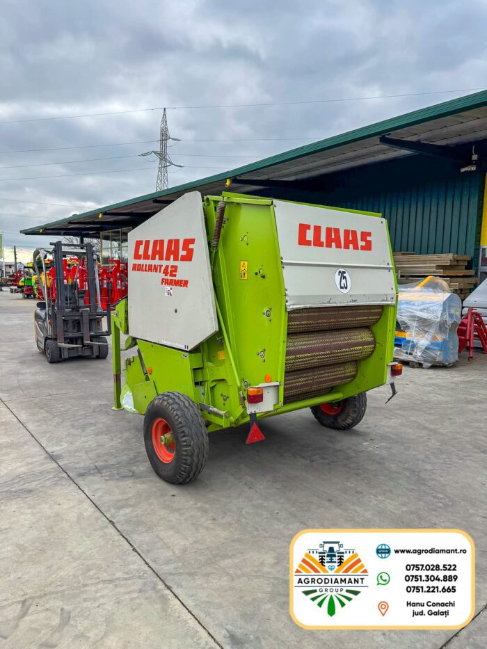 Claas ROLLANT 42 FARMER - Ață - Pick-up 1.4m - 55CP - 1995 - Presa baloți rotunzi - imagine 3