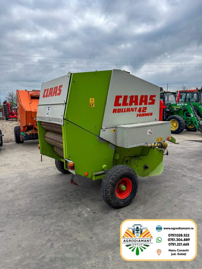 Claas ROLLANT 42 FARMER - Ață - Pick-up 1.4m - 55CP - 1995 - Presa baloți rotunzi - imagine 4