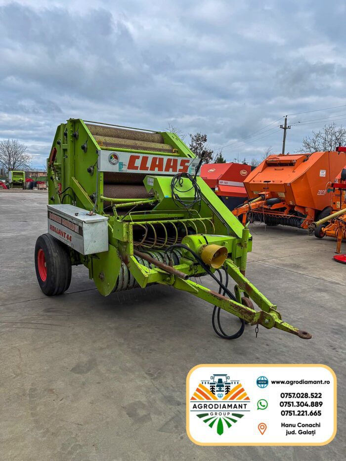 Claas ROLLANT 44 - Ață - Pick-up 1.4m - 55CP - 1985 - Presa baloți rotunzi