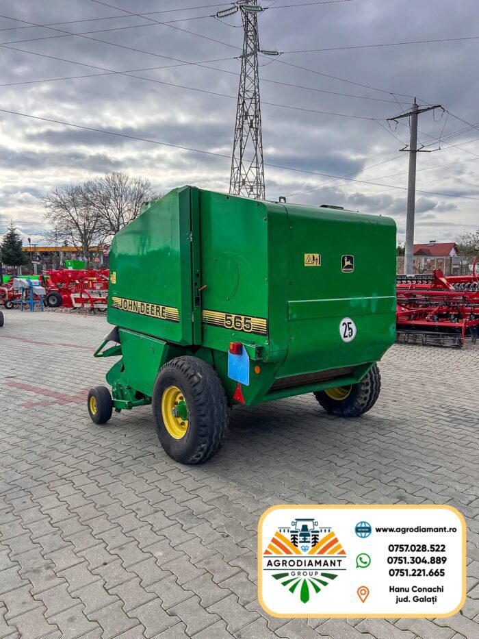 John Deere 565 - Ață & Plasă - Pick-up 2.0m - 50CP - 1999 - Presa baloți rotunzi - imagine 2