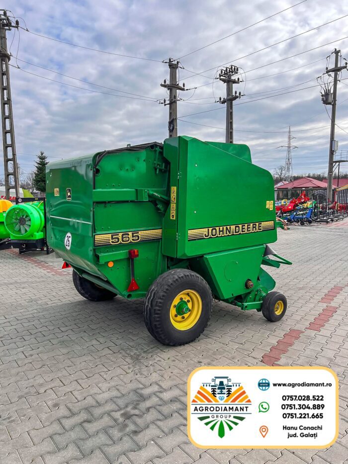 John Deere 565 - Ață & Plasă - Pick-up 2.0m - 50CP - 1999 - Presa baloți rotunzi - imagine 3