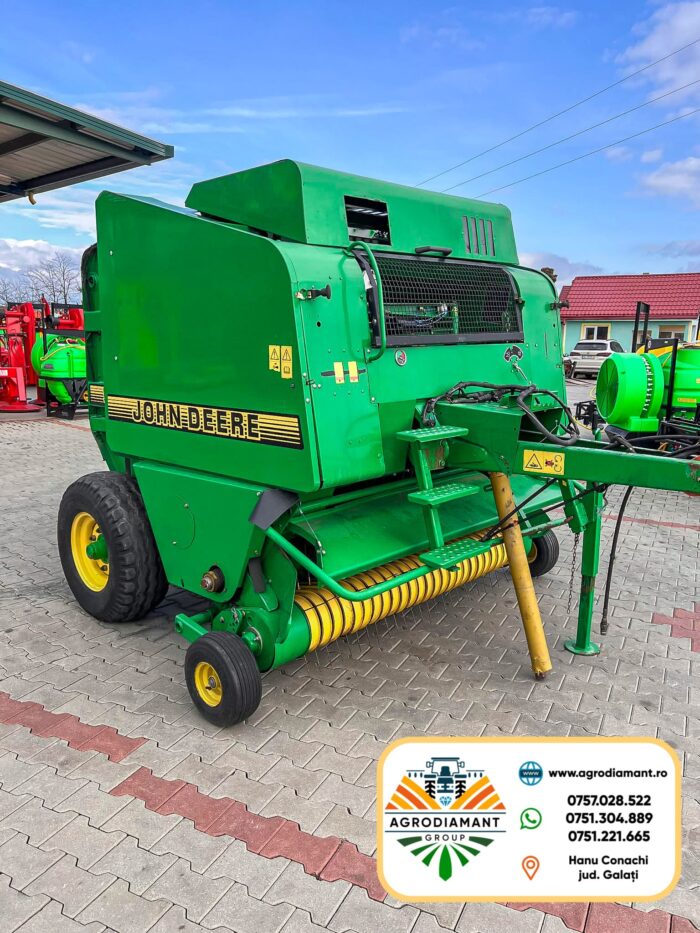 John Deere 565 - Ață & Plasă - Pick-up 2.0m - 50CP - 1999 - Presa baloți rotunzi - imagine 4