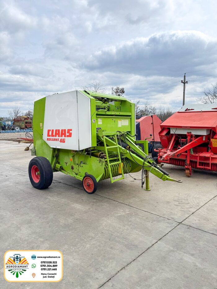 Claas ROLLANT 46 - Ață - Pick-up 1.4m - 50CP - 1990 - Presa baloți rotunzi