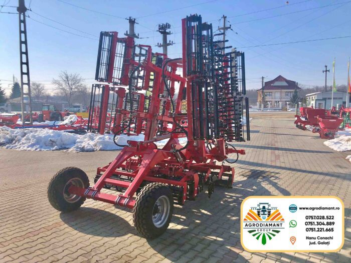 Cultivator full hidraulic 6.0m cu proțap și roți de transport AWEMAK AGRIKULER AK60 - imagine 2