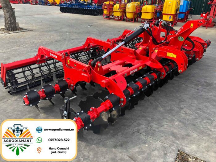 Disc agricol profesional pliabil hidraulic tractat - AKPIL GEPARD XL - lățimi între 4.0-6.0m - tractoare 150-200CP