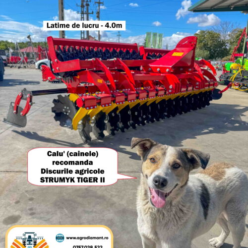 Terra Disc cu talere independente și tăvălug - STRUMYK TIGER - lățimi de lucru între 2.5 - 4.0m - tractoare 70-180CP