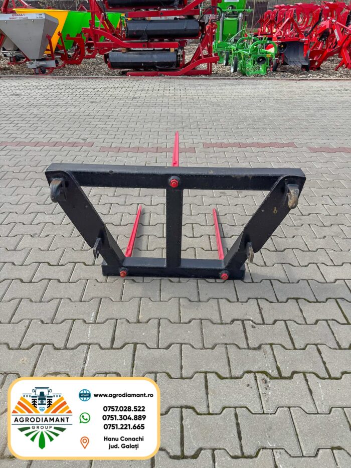 Furcă 3 țepușe pentru încărcătoare frontale cu prindere EURO - lungime țepușă 100cm - imagine 6