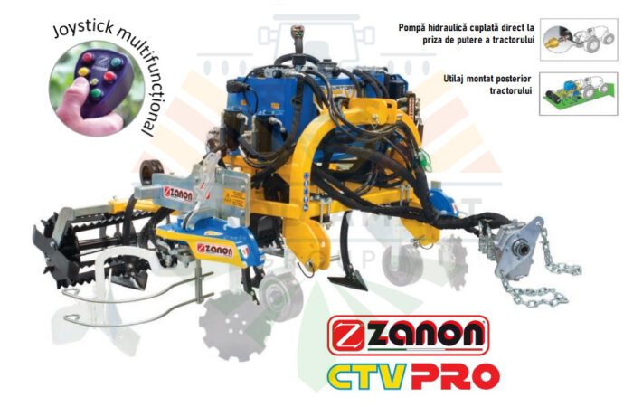 ZANON CVT PRO - Cultivator cu palpator si sistem hidraulic propriu - lățimi între 1.4-2.4m - tractoare 40-90CP