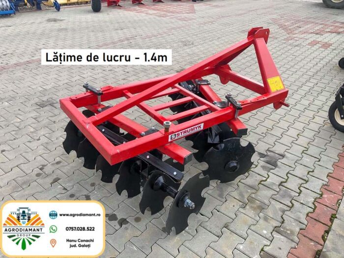 Disc agricol pe baterii în ”V” STRUMYK BRONA ALFA V2 - -lățime de lucru 1.4-2.7m - tractoare între 18 - 75CP - imagine 7