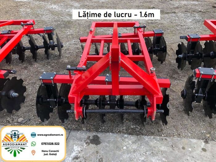 Disc agricol pe baterii în ”V” STRUMYK BRONA ALFA V2 - -lățime de lucru 1.4-2.7m - tractoare între 18 - 75CP - imagine 6