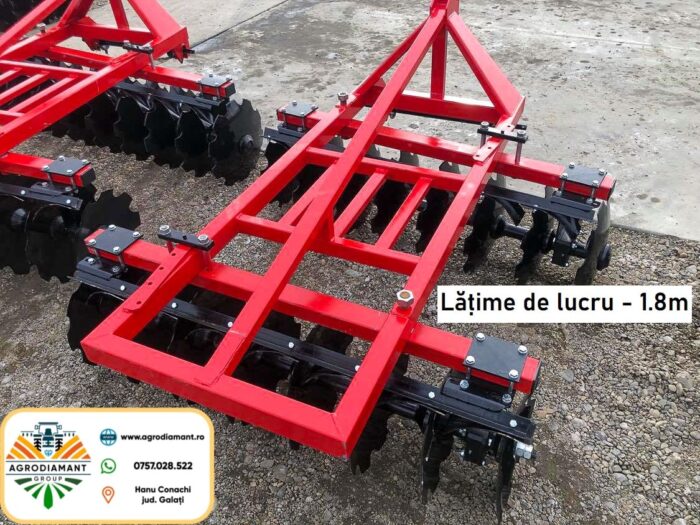 Disc agricol pe baterii în ”V” STRUMYK BRONA ALFA V2 - -lățime de lucru 1.4-2.7m - tractoare între 18 - 75CP - imagine 5