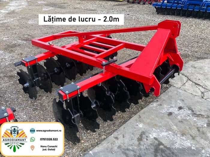 Disc agricol pe baterii în ”V” STRUMYK BRONA ALFA V2 - -lățime de lucru 1.4-2.7m - tractoare între 18 - 75CP - imagine 4