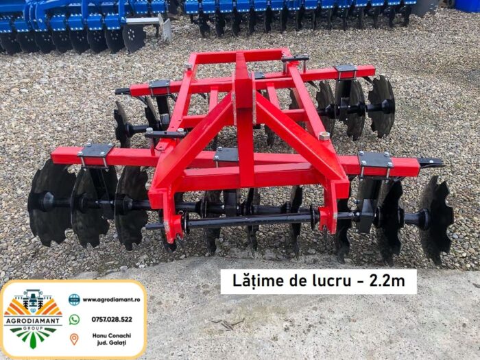 Disc agricol pe baterii în ”V” STRUMYK BRONA ALFA V2 - -lățime de lucru 1.4-2.7m - tractoare între 18 - 75CP - imagine 3
