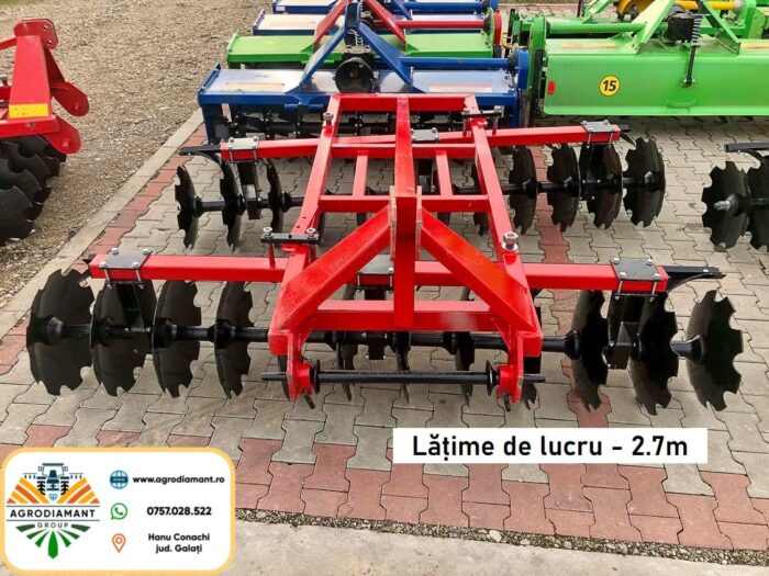 Disc agricol pe baterii în ”V” STRUMYK BRONA ALFA V2 - -lățime de lucru 1.4-2.7m - tractoare între 18 - 75CP