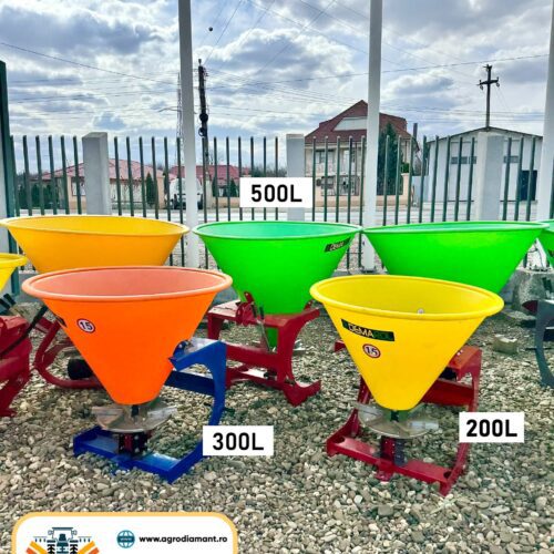 Utilaj de împrăștiat îngrășăminte 200 / 300 / 500L stil coif DEMAROL